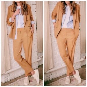 Sezane Christie Jacket and Gustavo Pants in Camel